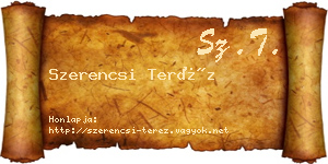 Szerencsi Teréz névjegykártya