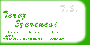 terez szerencsi business card